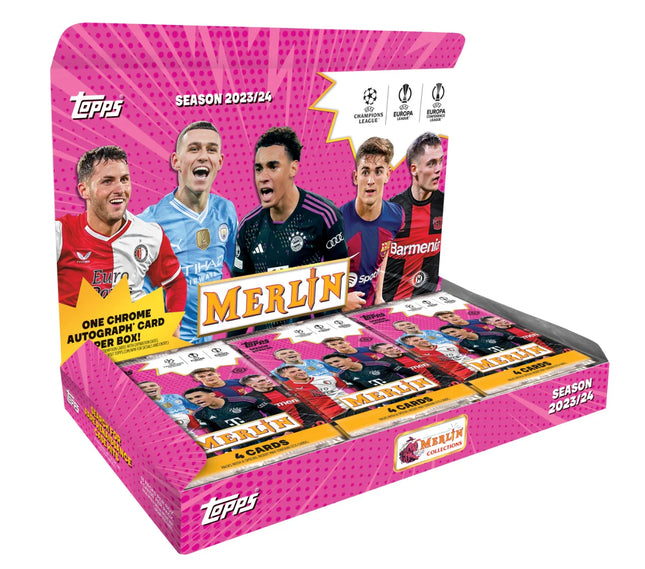 2023/24 Topps Chrome Merlin UEFA Club Competitions Soccer Hobby Box