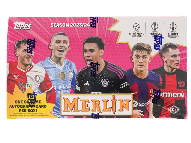 2023/24 Topps Chrome Merlin UEFA Club Competitions Soccer Hobby Box