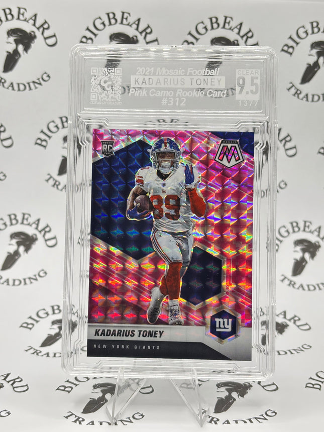 2021 Mosaic Kadarius Toney Pink Camo RC CCG 9.5