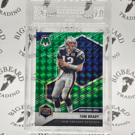2021 Mosaic Tom Brady Green Mosaic Super Bowl MVP CCG 9