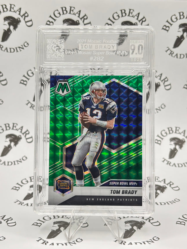 2021 Mosaic Tom Brady Green Mosaic Super Bowl MVP CCG 9