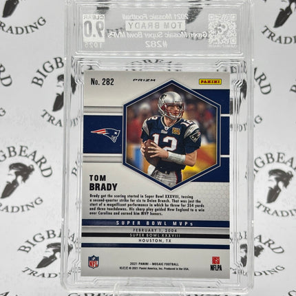 2021 Mosaic Tom Brady Green Mosaic Super Bowl MVP CCG 9