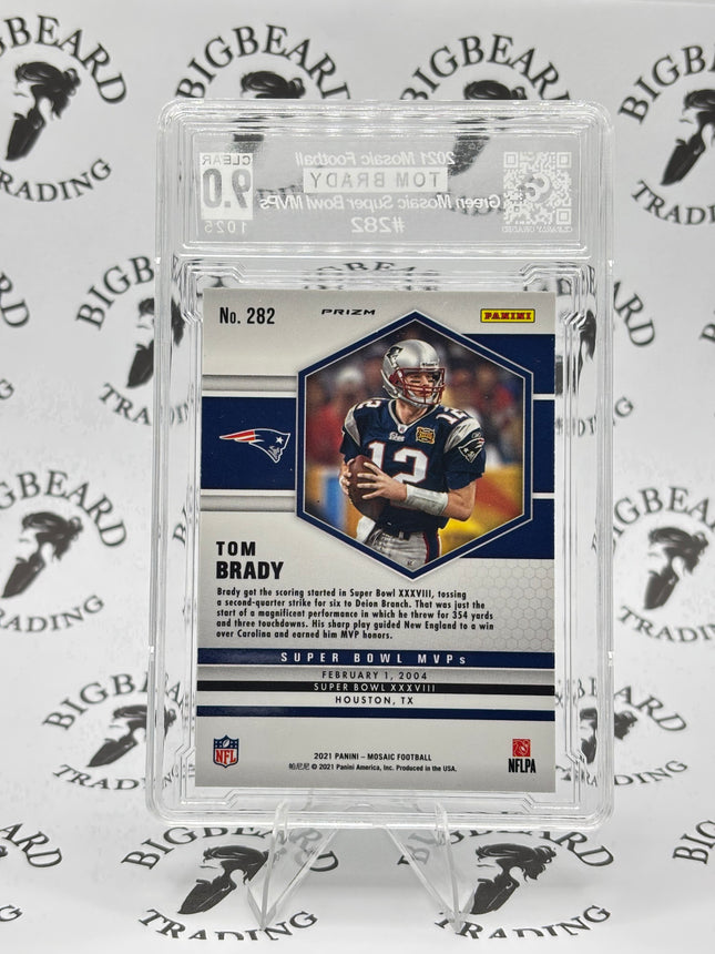 2021 Mosaic Tom Brady Green Mosaic Super Bowl MVP CCG 9
