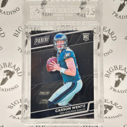 2016 Panini The National VIP Carson Wentz RC CCG 9.5