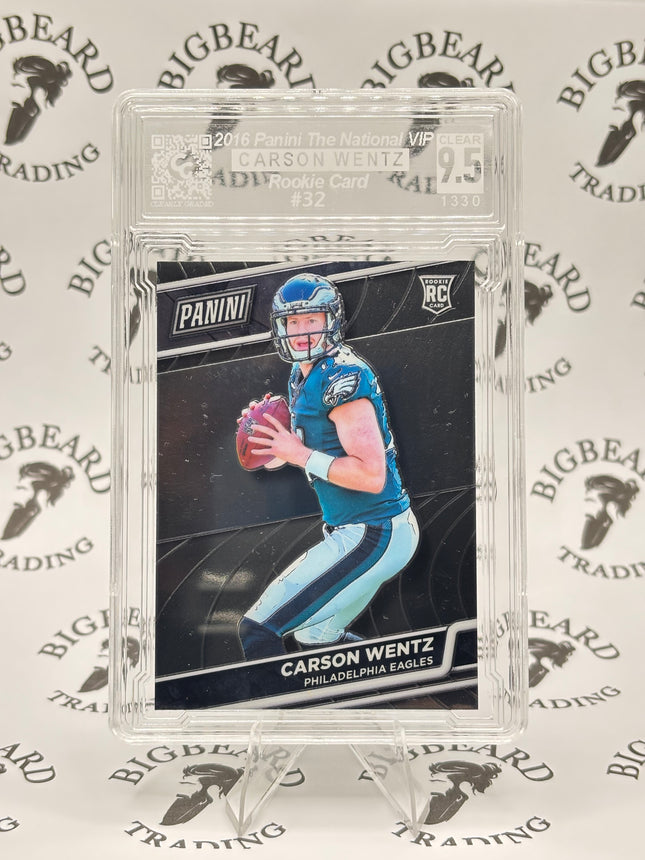 2016 Panini The National VIP Carson Wentz RC CCG 9.5