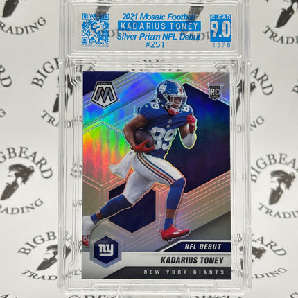 2021 Mosaic Kadurius Toney Silver Prizm NFL Debut CCG 9