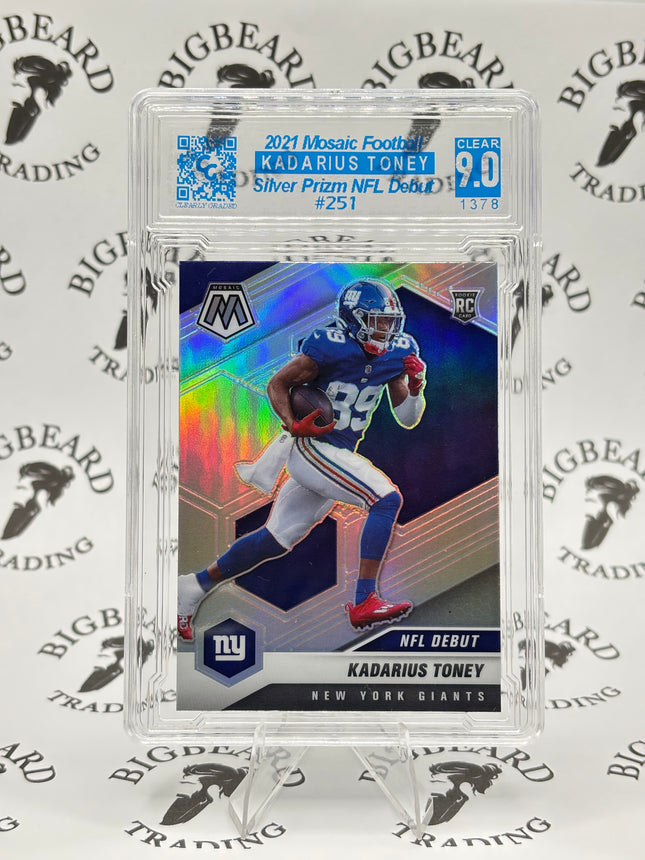 2021 Mosaic Kadurius Toney Silver Prizm NFL Debut CCG 9