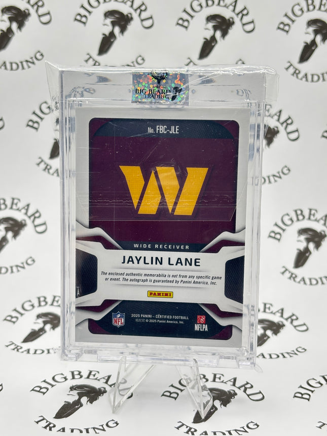 2025 Certified Jaylin Lane RC Freshman Fabric Jersey Auto Mirror Pink 4/35