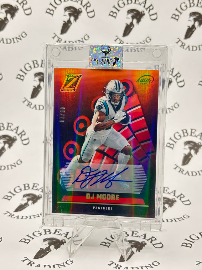 2022 Zenith DJ MOORE Auto 8/20 SSP Red Signature Autograph
