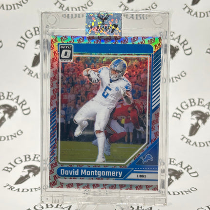 2024 Donruss Prizm Optic David Montgomery One Hundred Emoji