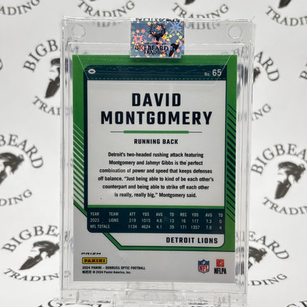 2024 Donruss Prizm Optic David Montgomery One Hundred Emoji