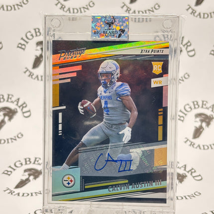 2022 Prestige Football #398 Calvin Austin Xtra Points Autographed RC