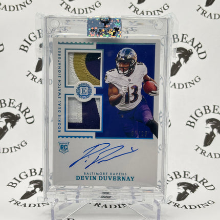 2020 Elite Rookie Dual Swatch Signature Devin Duvernay 7/25
