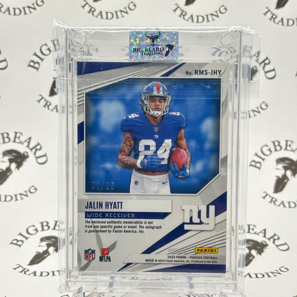 2023 Panini Pheonix Rookie Patch Auto Jalin Hyatt 2/25