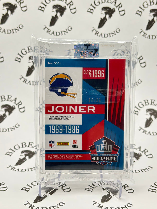 2017 Plates and Patches Canton Blue Charlie Joiner AUTOGRAPH Chargers 85/99