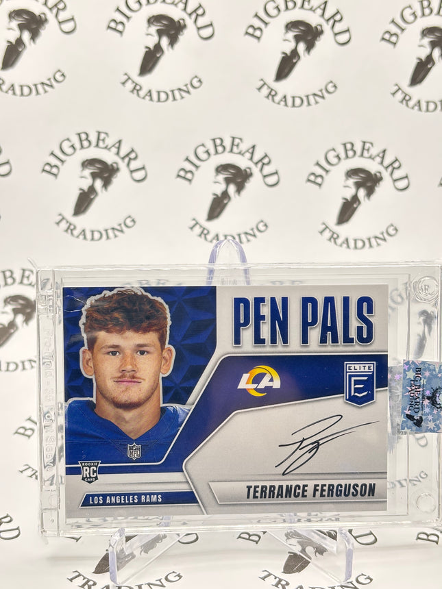 2025 Donruss Elite Pen Pals Terrance Ferguson On Card Auto Black Ink RC