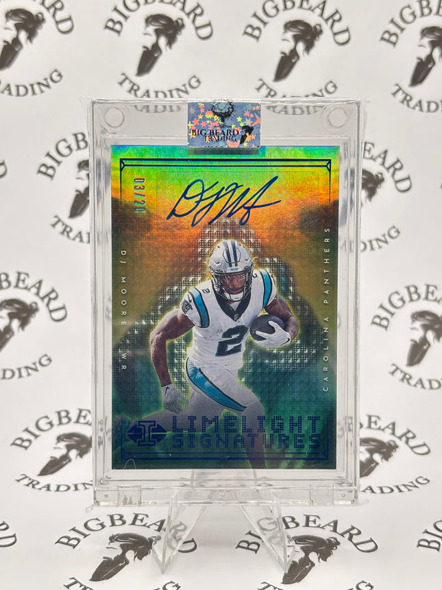 2022 Illusions DJ Moore Auto # 3/20 Limelight Signatures LS-DM