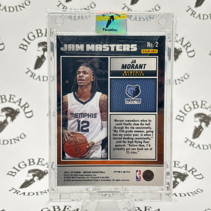 2021-22 Panini Mosaic #2 Ja Morant Jam Masters Mosaic Green Memphis Grizzlies