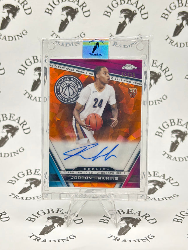 2023-24 Topps Chrome Jordan Hawkins Certified Rookie Auto Orange #13/25