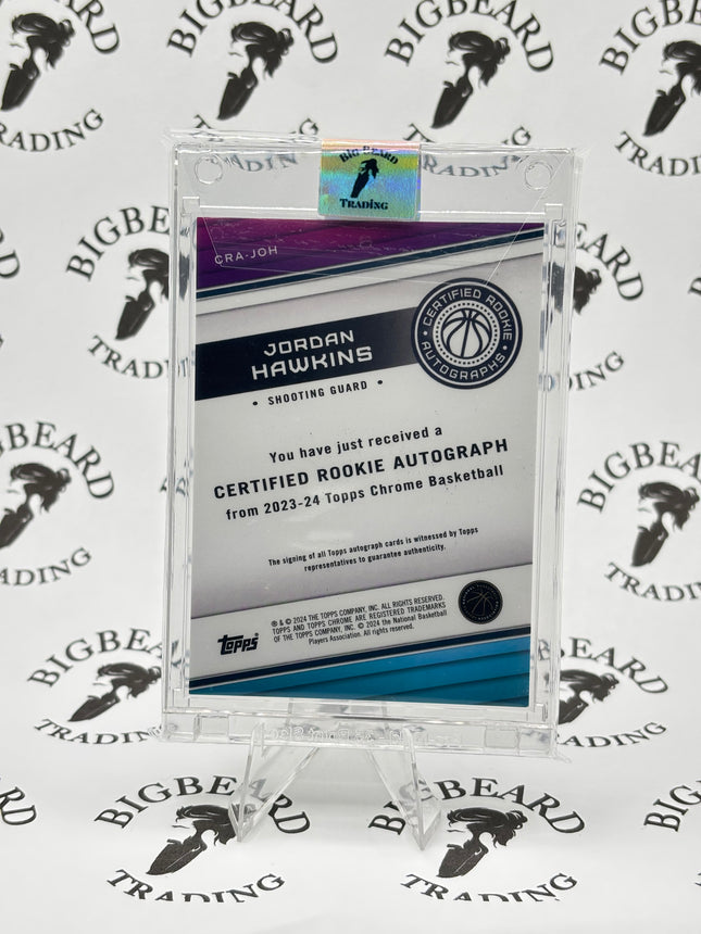 2023-24 Topps Chrome Jordan Hawkins Certified Rookie Auto Orange #13/25