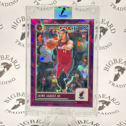 2023 NBA Hoops Premium Stock Jaime Jaquez Jr Red Disco Prizm 146/149 #51 Rookie RC