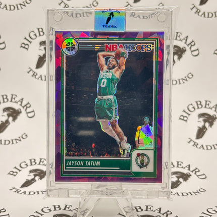 2023-24 Panini Hoops Premium Stock Purple Ice Prizm #265 Jayson Tatum 116/149
