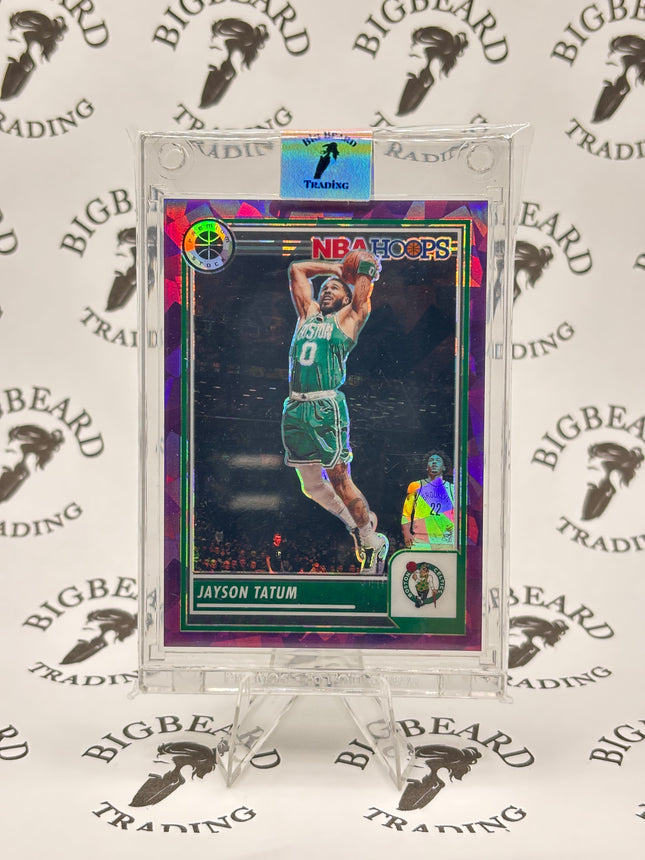 2023-24 Panini Hoops Premium Stock Purple Ice Prizm #265 Jayson Tatum 116/149