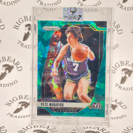 2024-25 Panini Prizm #278 Pete Maravich Prizms Teal Ice 220/225 New Orleans Jazz
