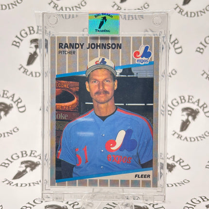 RANDY JOHNSON 1989 Fleer #381 Expos Rookie