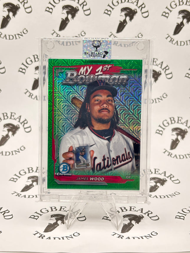 2024 Bowman Chrome #M1B-38 James Wood My 1st Bowman Green Mojo Refractors 97/99