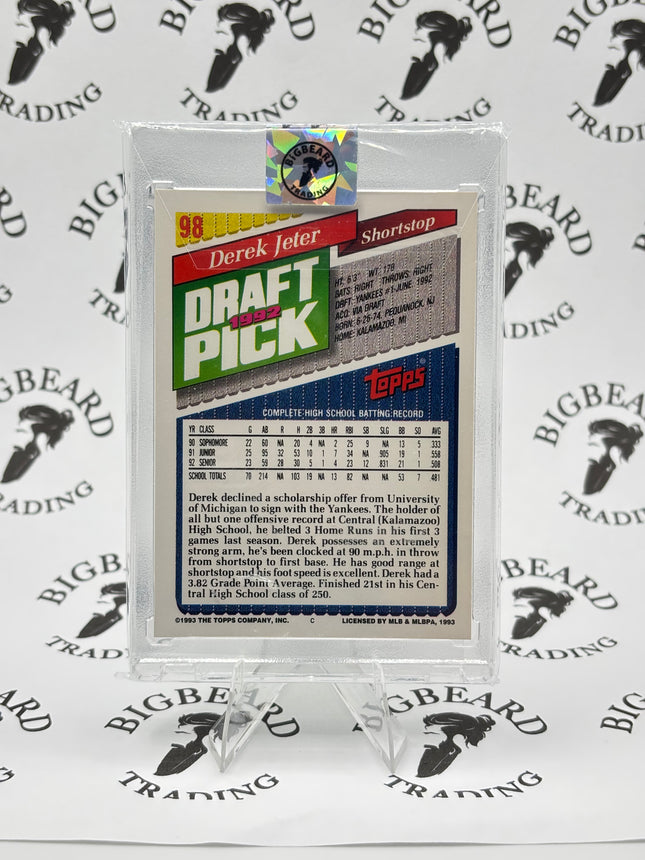 1993 Topps Baseball Derek Jeter #98 1992 Draft Pick RC Rookie