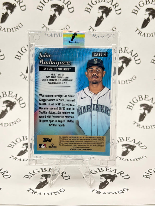 2024 Topps Chrome Logofractor Edition #CAEL-4 Julio Rodriguez Chrome All Etch