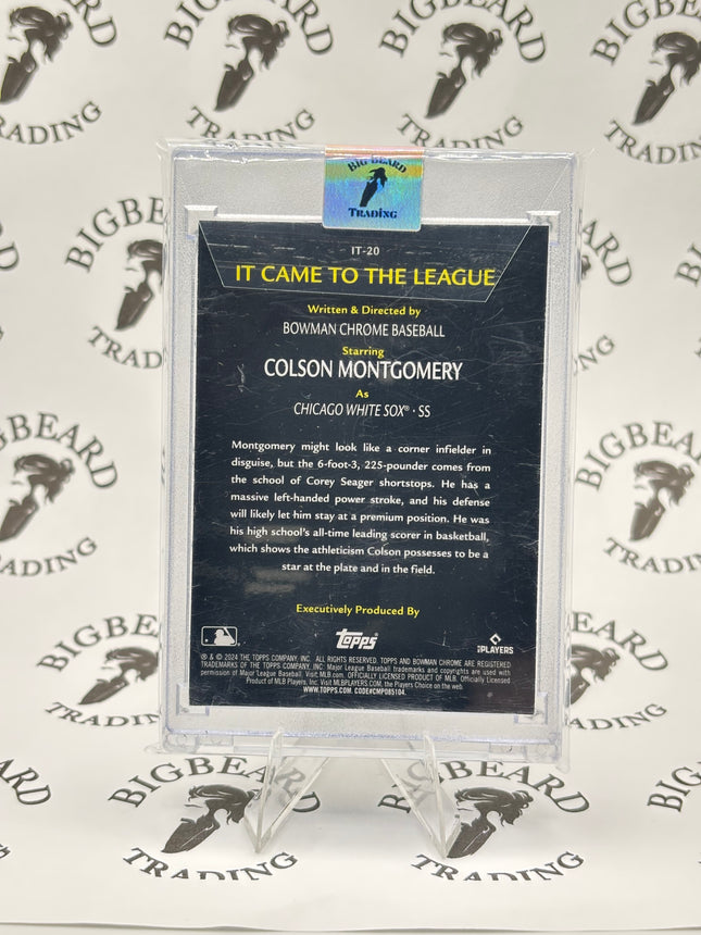2024 Bowman Chrome #IT-20 Colson Montgomery It Came to the League