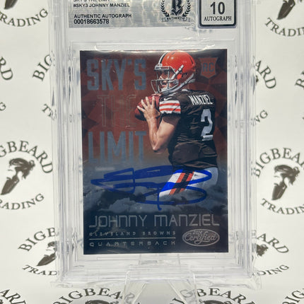 2014 Certified Sky's the Limit Johnny Manziel RC Auto BGS AUTH 10 AUTO