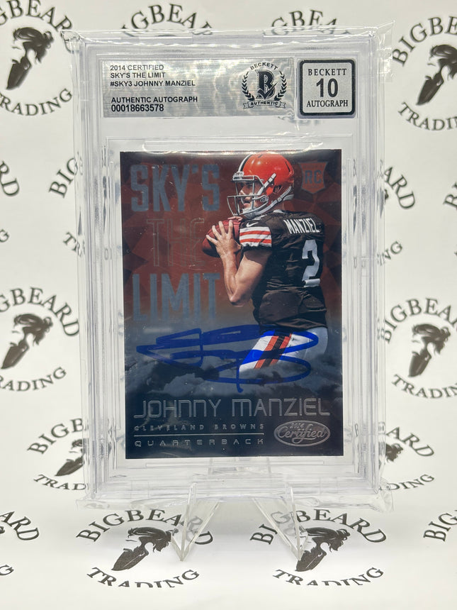 2014 Certified Sky's the Limit Johnny Manziel RC Auto BGS AUTH 10 AUTO