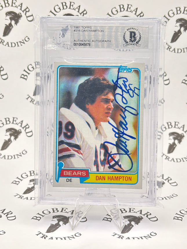 1981 Topps Dan Hampton Rookie RC Auto Autograph #316 BGS Authentic