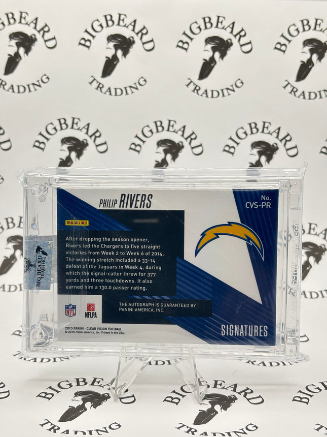 Panini Clear Visions Philip Rivers Auto # 9 19/25