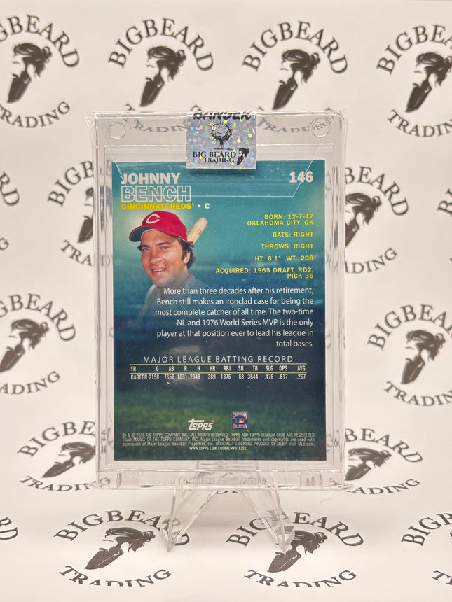 2016 Stadium Club #146 Johnny Bench