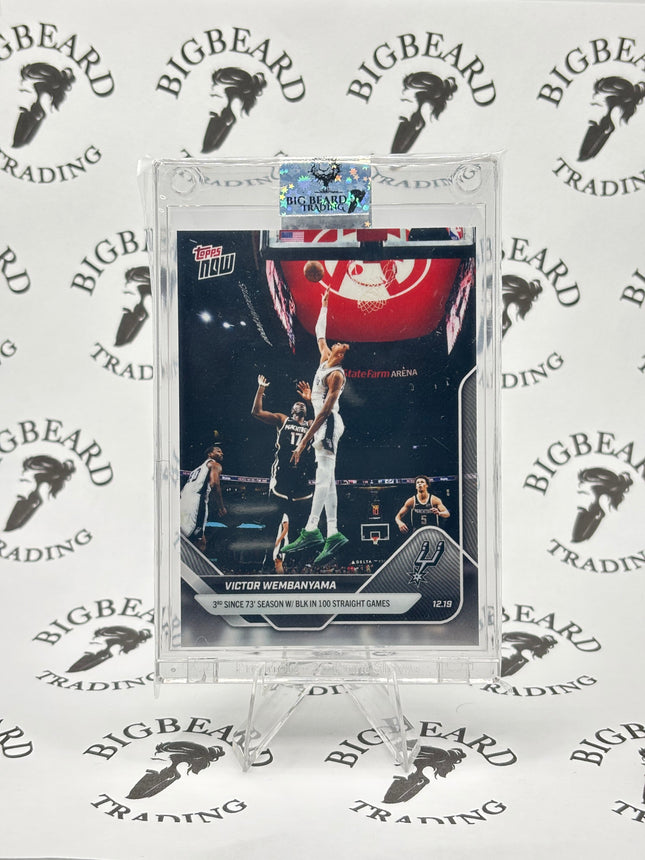 2025-26 NBA Topps Now Victor Wembanyama Card #92 San Antonio Spurs