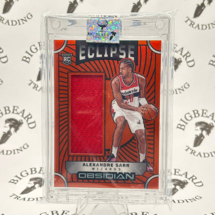 2024-25 Panini Obsidian Orange Flood Eclipse Prizm Alexandre Sarr 52/99