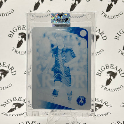 2025-26 Topps UEFA Flagship Warren Zaire-Emery #170 Cyan Print Plate 1 of 1