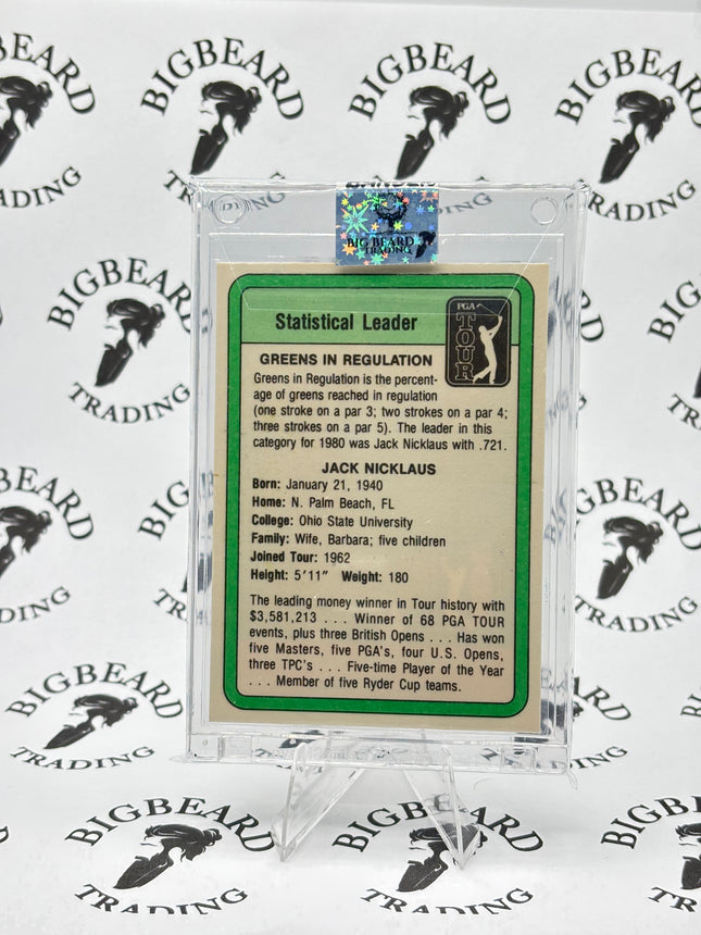 1981 donruss jack nicklaus statistical leader