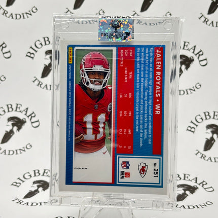 2025 Donruss Optic #251 Jalen Royals RC Rated Rookie Card Holo Silver Prizm