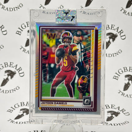 Jayden Daniels 2025 Donruss Optic #23 Silver Holo Foil Prizm Commanders