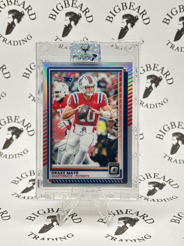 2025 Donruss OPTIC DRAKE MAYE SILVER Holo Prizm New England Patriots #47