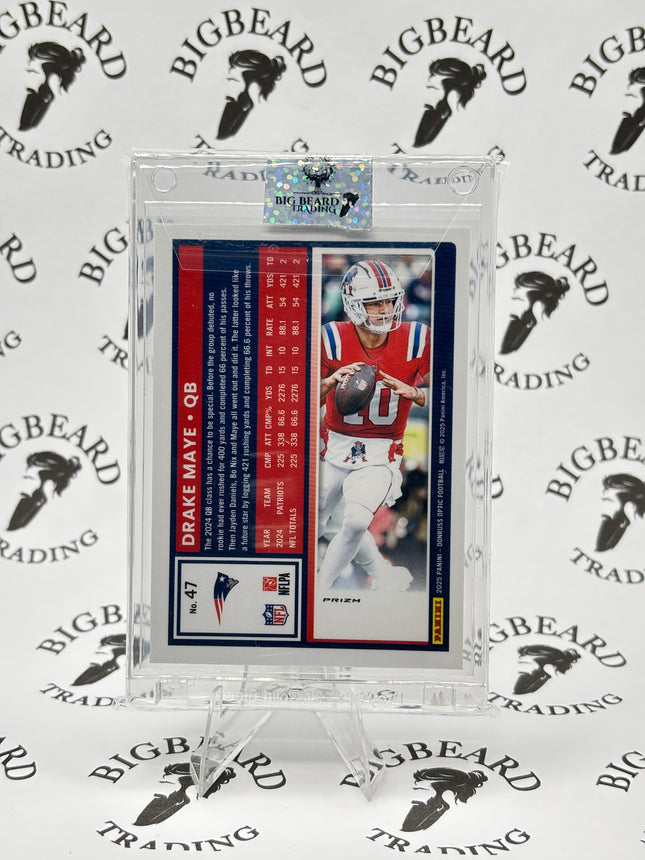 2025 Donruss OPTIC DRAKE MAYE SILVER Holo Prizm New England Patriots #47