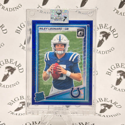 2025 Panini optic - Rated Rookie Riley Leonard #255 Blue Scope Prizm (RC)