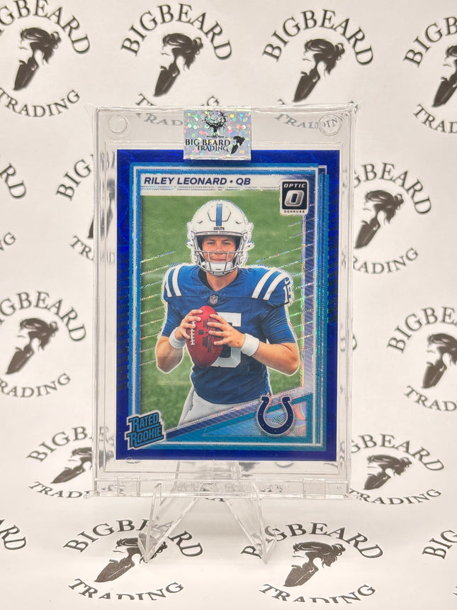 2025 Panini optic - Rated Rookie Riley Leonard #255 Blue Scope Prizm (RC)