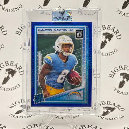 2025 Panini Donruss Optic Omarion Hampton Rated Rookie Blue Scope Prizm #212