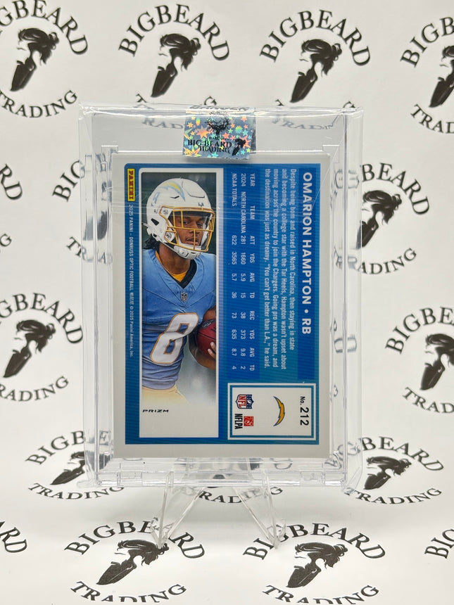2025 Panini Donruss Optic Omarion Hampton Rated Rookie Blue Scope Prizm #212